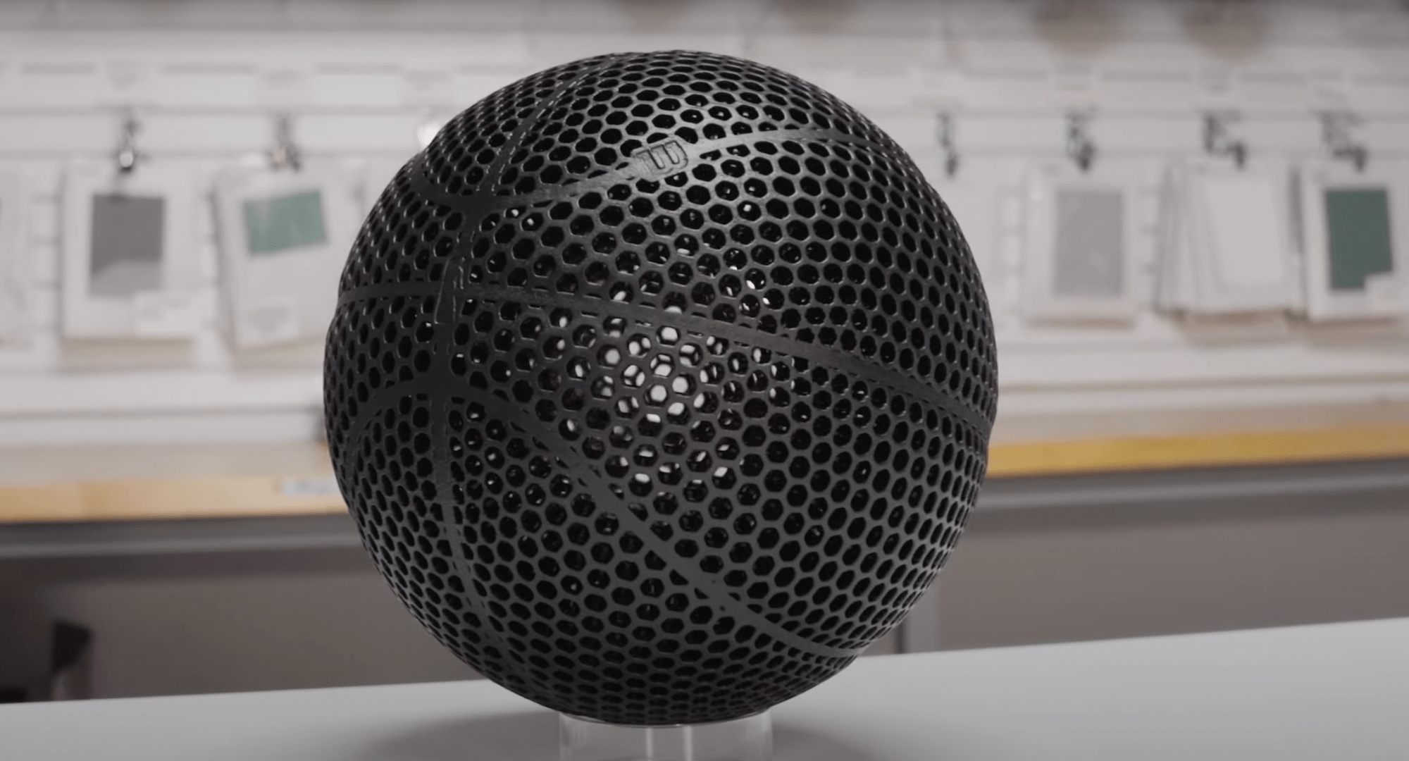 Wilson reveals a 3d printed airless basketball prototype