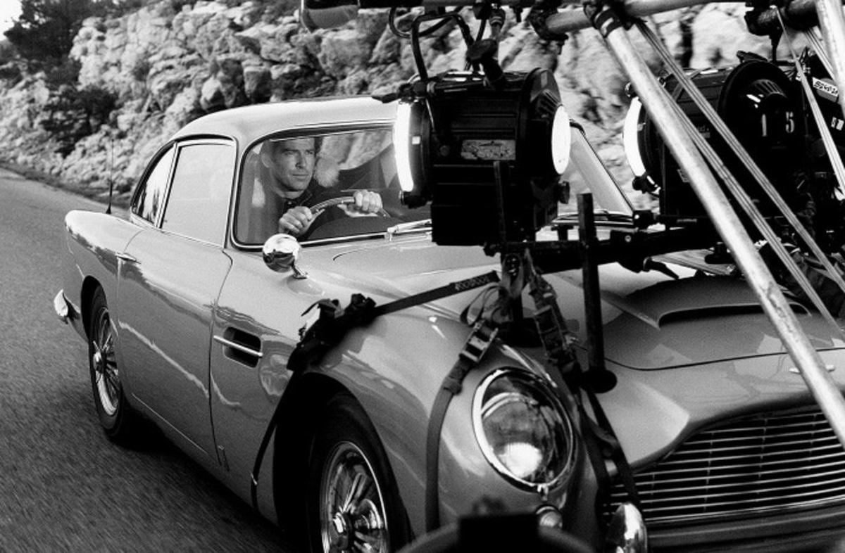 Aston Martin DB5 on set in Goldeneye.