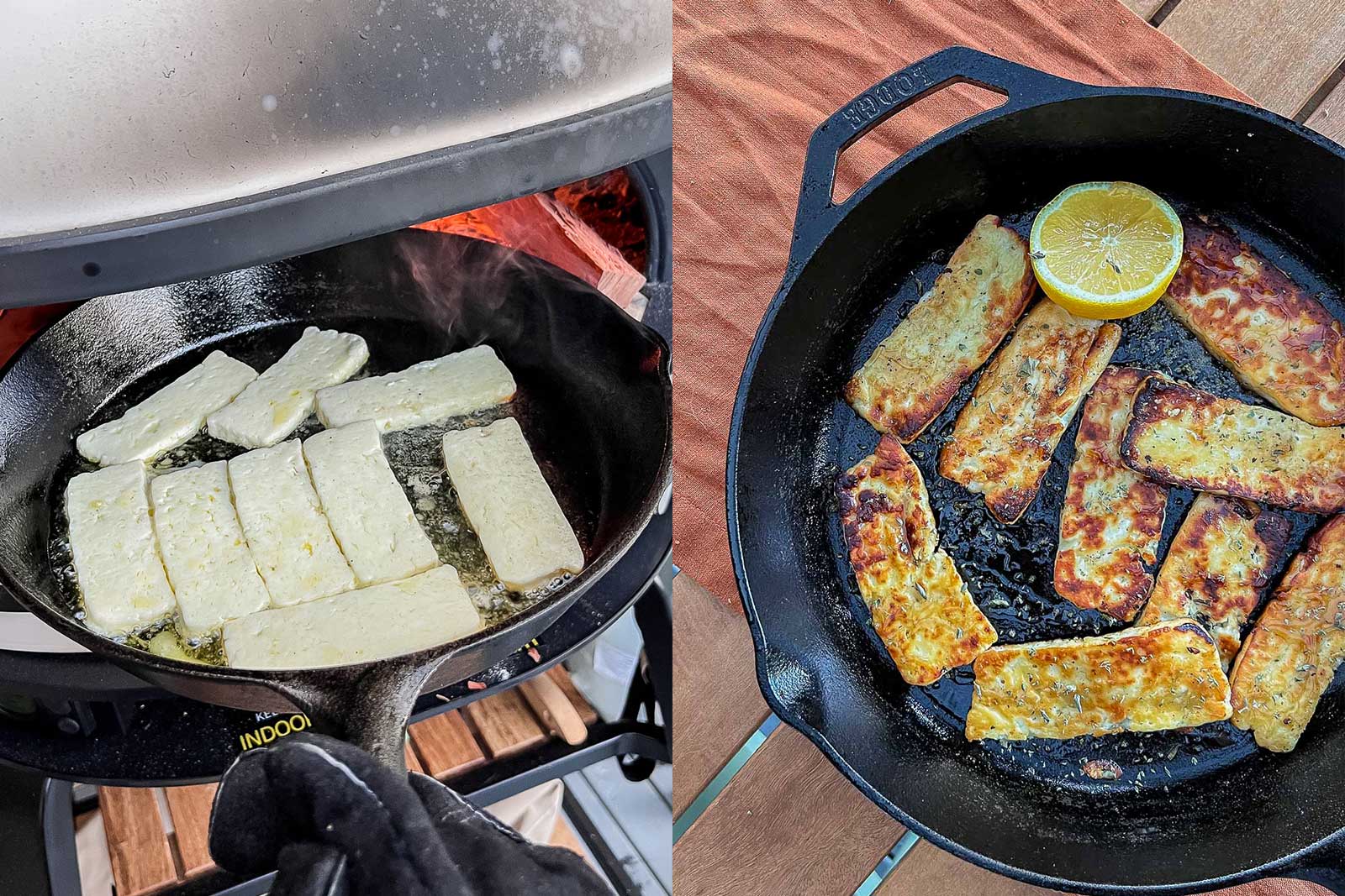 Cooking Halloumi in the Gozney Dome