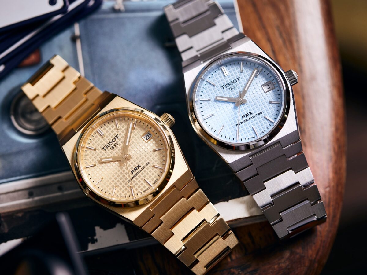 TISSOT PRX 35mm クォーツ ユニセックスモデルのティソ PRX クォーツ 35mmに新色ゴールドが