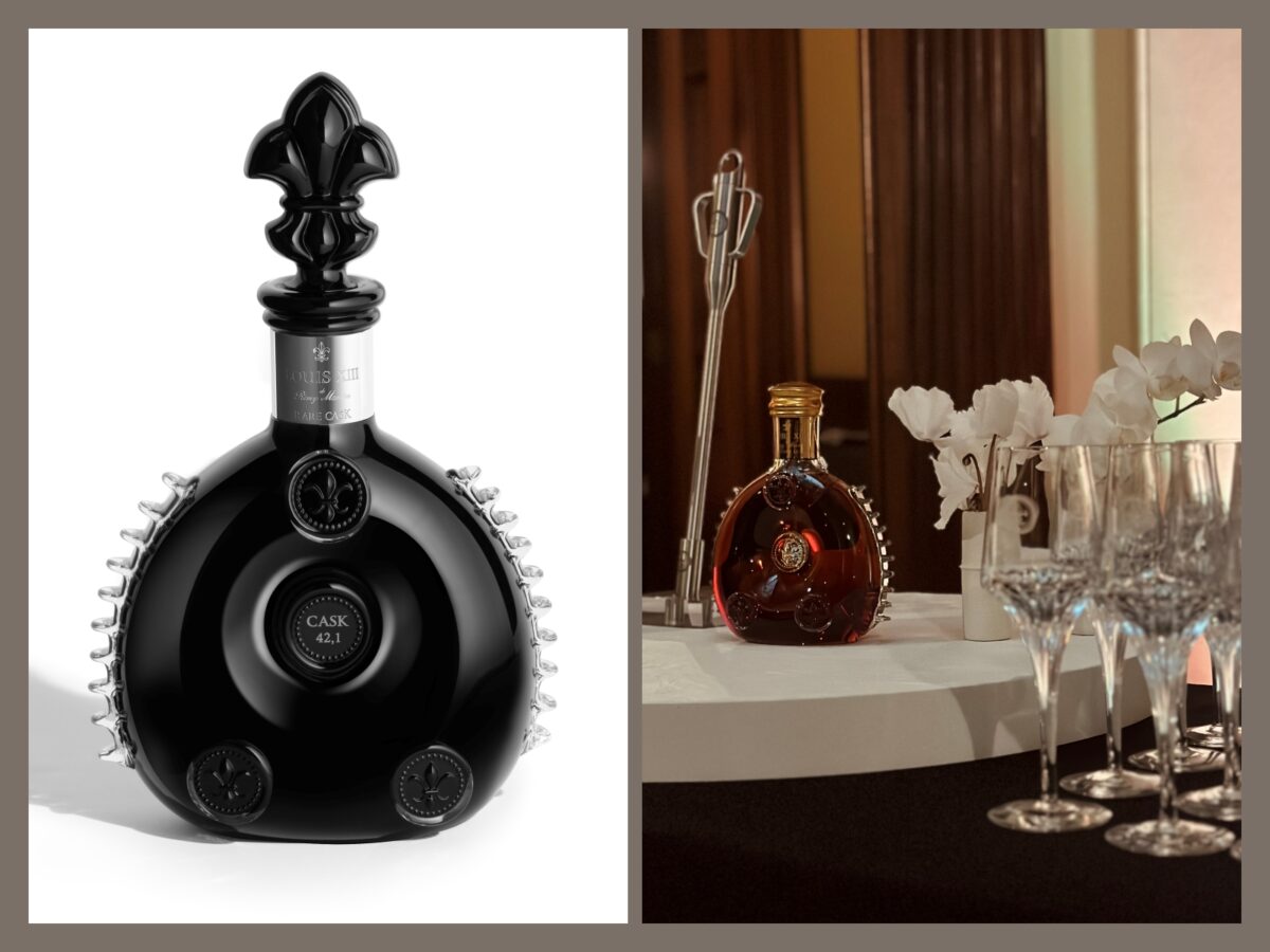 Louis XIII bottles Rare Cask 42.1 in Baccarat black crystal