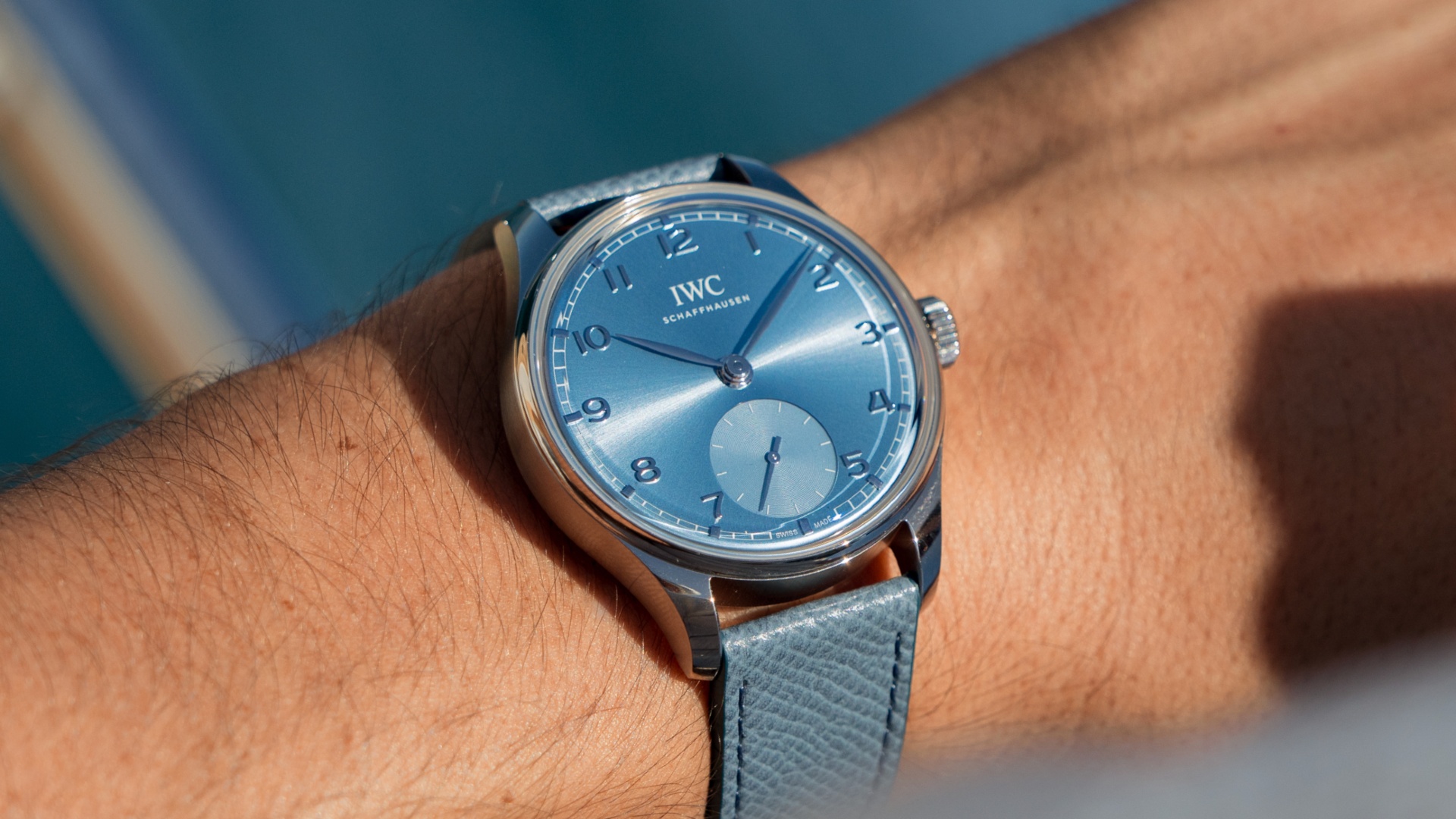 Iwc watches blue face deals