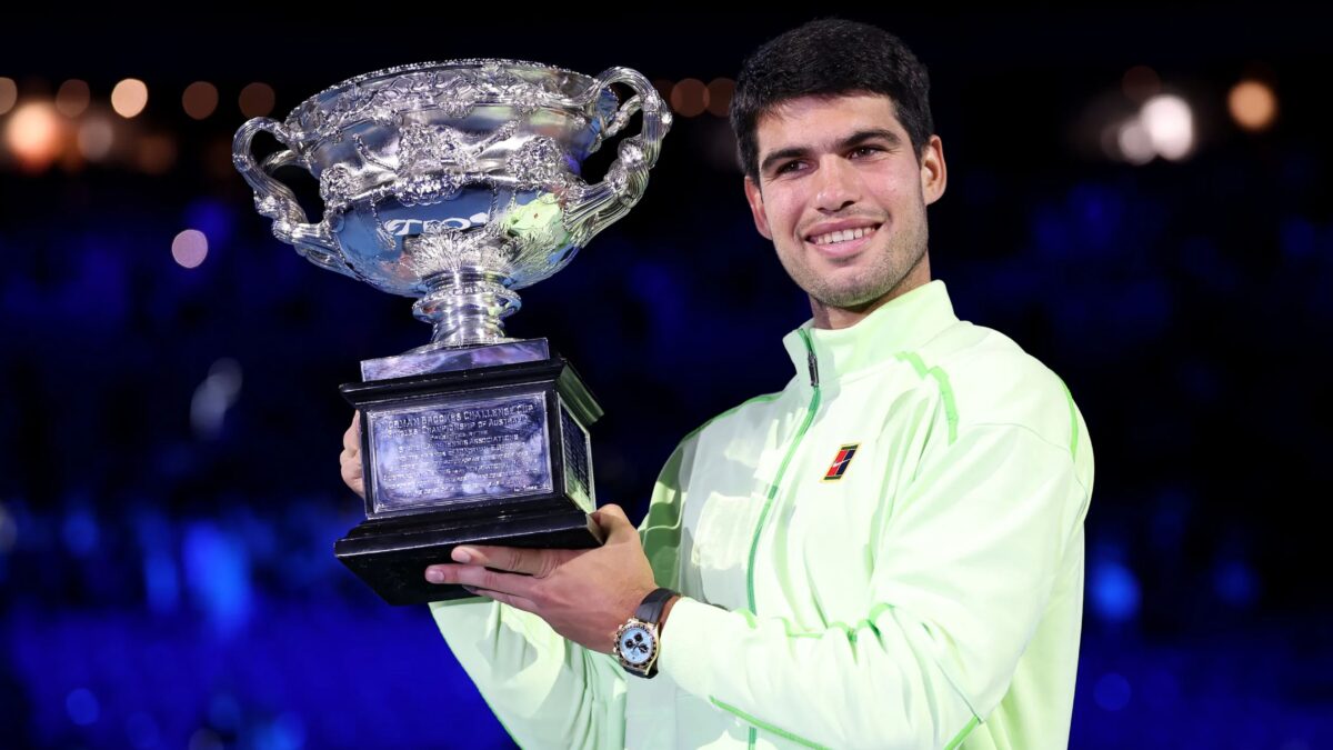 Carlos Alcaraz wearing the Rolex Daytona