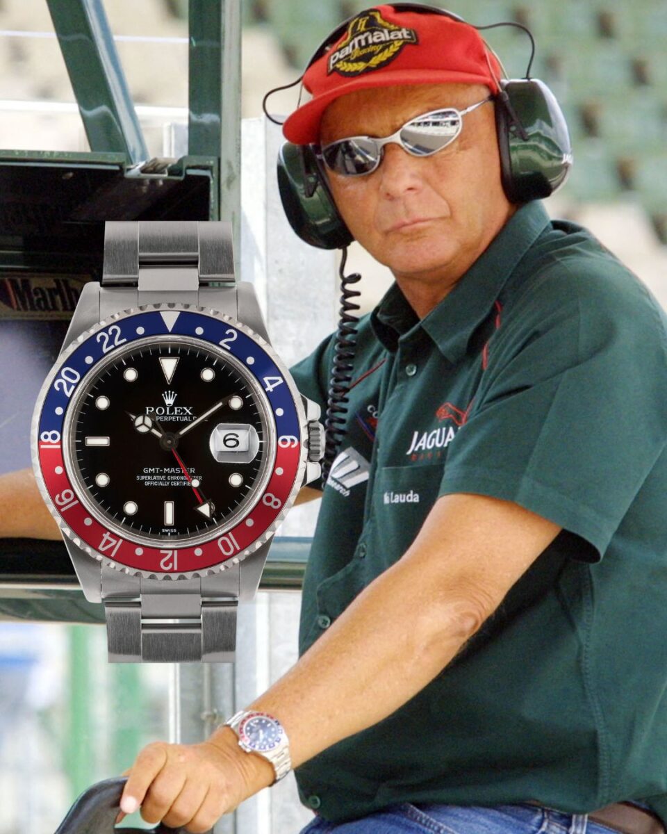Niki Lauda
Rolex GMT-Master "Pepsi" Ref. 16700