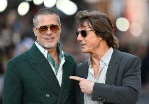 Brad Pitt and Tom Cruise at the F1 Movie Premiere